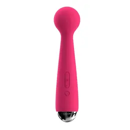 Svakom Emma Mini Wand Massager Plum Red, Compact Rechargeable Model
