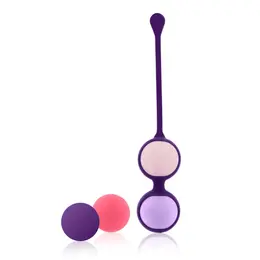 Rianne S Essentials Pelvic Training Balls Set Coral Rose 4 Weights 3cm