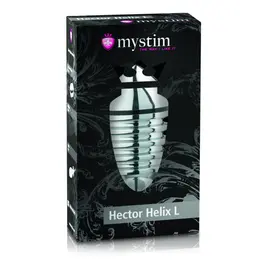 Mystim Hector Helix L - Bipolar Aluminum E-Stim Plug, Large Size