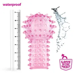 Love in the Pocket Love Finger TPE Stimulation Sleeve 7cm Transparent