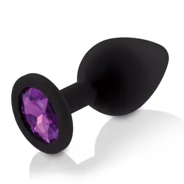 Rianne S Booty Plug Set Black 3 Sizes Premium Silicone Jewelled Base