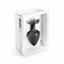 Diogol Anni Round 25 mm Aluminium Accessory with Swarovski Crystal Black