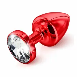 Diogol Anni Round Intimate Jewel Plug Red 25 mm Aluminum
