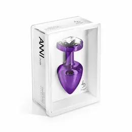 Diogol Anni Round 30 mm Aluminium Plug with Purple Crystal Detail