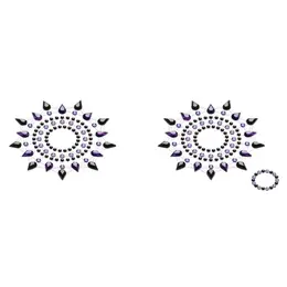 Petits Joujoux Gloria Body Jewelry Set Black & Purple Crystal Design