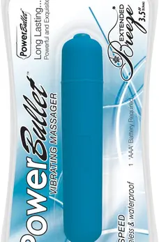 PowerBullet Extended Breeze Teal - Wireless Waterproof Massager 8.9cm