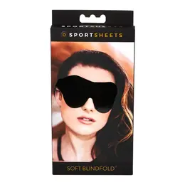 Sportsheets Soft Blindfold Black - Comfortable Luxury Eye Mask