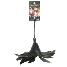 Sportsheets Feather Tickler Black with Wrist Loop - Elegant Accessory