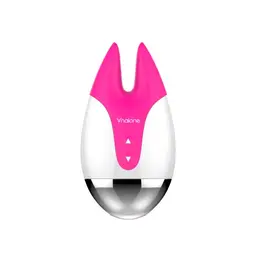 Nalone FiFi Dual-Tip Compact Silicone Vibrator, 7 Modes, USB Rechargeable
