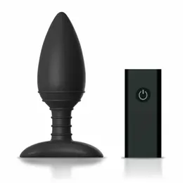 Nexus Ace M Remote-Controlled Silicone Plug - 6 Modes, USB, Black
