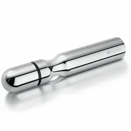 Mystim Double Dan Metal Intimate Massager 25cm, Polished Aluminium