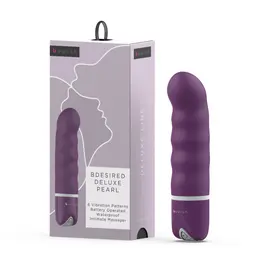 B Swish bdesired Deluxe Pearl Massager 6-Function Royal Purple Silicone