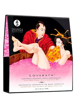 Shunga Lovebath Bath Powder Dragon Fruit 650g - Luxurious Jelly Formula