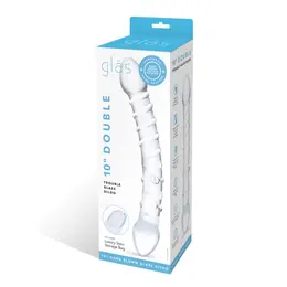 Glas Double Trouble Glass Intimate Wand, Textured, 23.5 cm, Transparent