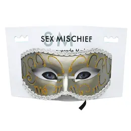 S&M Grey Masquerade Mask - Elegant Costume Accessory for Events