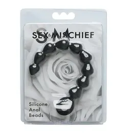 Sportsheets S&M Black Silicone Intimate Bead String 23cm Unisex