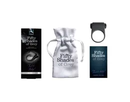 Fifty Shades of Grey Feel It Baby Silicone Vibrating Ring, Black, 3.8x6.4cm