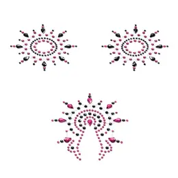 Petits Joujoux Gloria Body Jewelry Set Black & Pink, 300 Crystals