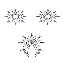Petits Joujoux Gloria Body Jewelry Set Black & Purple, 300 Crystals