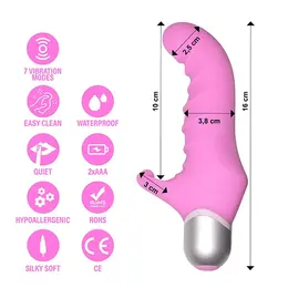 FeelzToys Fonzie Violet Silicone Dual-Stimulation Model 16cm