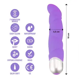 FeelzToys Gino Violet Silicone Intimate Wellness Device 16cm