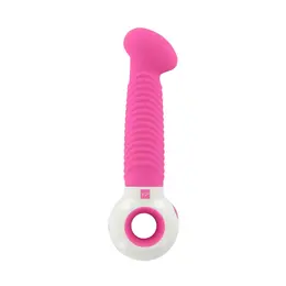 LoversPremium Selene Pink - O-Handle Silicone Vibrating Massager 18cm