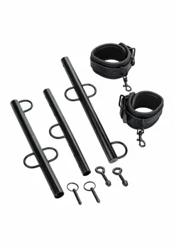 CalExotics Spreader Bar with Adjustable Cuffs 65.5-77 cm Black