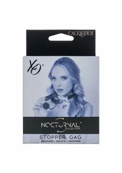 CalExotics Stopper Gag Silicone Adjustable Strap Black 3.75cm