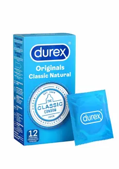 Durex Classic Natural 6 pcs 56mm Transparent Latex Comfort Fit