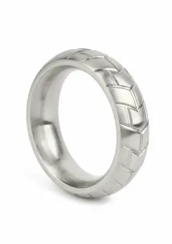 Mr. Steel MeGa Tire C-Ring Satin 45mm - Stainless Steel, Satin Finish