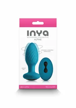 INYA Alpine Remote-Controlled Rotating Anal Plug, Rechargeable, Black