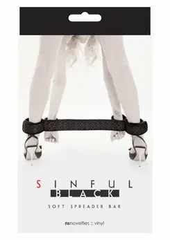 NS Novelties Sinful Soft Spreader Bar with Neoprene Padding Black