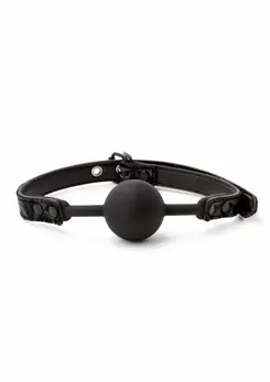 Sinful Soft Silicone Ball Gag Adjustable Black Comfort Strap 657447099939
