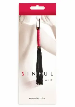 Sportsheets Whip Vinyl & Leather Black - Flexible Impact Tool