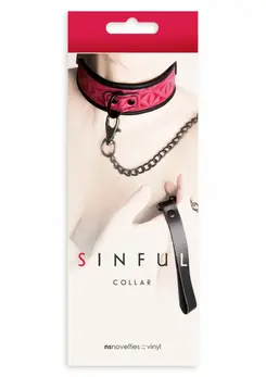 Sportsheets Collar Adjustable Vinyl-Neoprene Black with Leash 657447091667