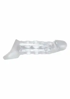 Power Extension Ribbed Comfort Intimate Sleeve Transparent