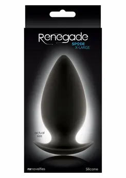 Renegade Spades XL Silicone Plug with Ergonomic T-Handle Black