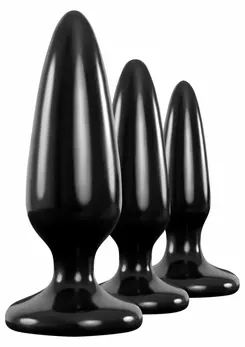 Renegade Pleasure Plug Trainer Kit 3 Sizes TPE Suction Base Black