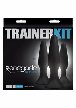 Sliders 3pc Trainer Kit Silicone Plug Set with Suction Base Black