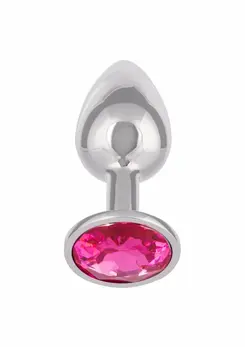 Jewel Small Rose Plug Metallic Intimate Accessory with Gem Accent