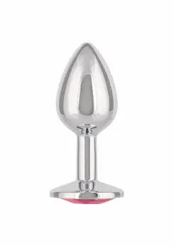 Jewel Small Rose Plug Metallic Intimate Accessory with Gem Accent