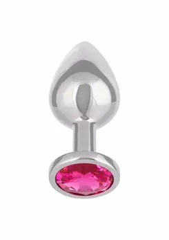Jewel Large Rose Plug Metallic Intimate Accessory with Gem Accent