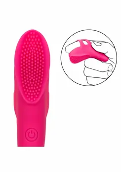 Neon Vibes The Nubby Vibe Finger Massager, 10 Modes, Waterproof, Pink