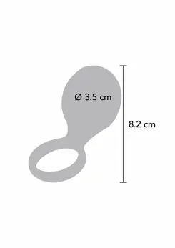 ToyJoy Tickle Brush C-Ring Vibrating Silicone Intimate System Black