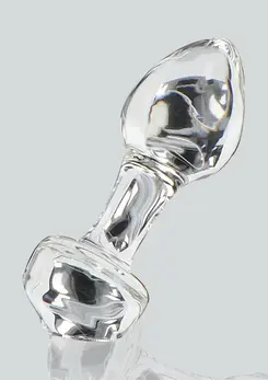 TOYJOY GLASS WORXX Stargazer Glass Plug Medium Clear