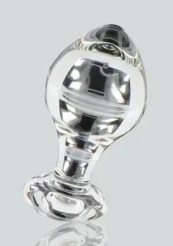 TOYJOY GLASS WORXX Brilliant Anal Star Glass Plug, Bulbous Tip, Clear