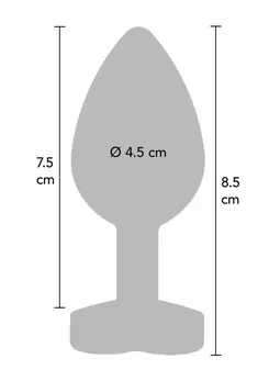 ToyJoy Booty Sweethearts Silicone Plug Heart Base Black Medium