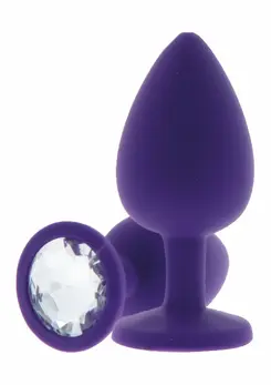 TOYJOY Diamond Booty Jewel Medium Silicone Plug with Gemstone Accent