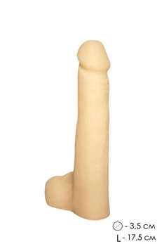 Dildo šuplji telesni l 175mm D 35mm art. 100-06 BU SB