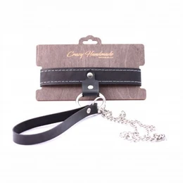 Uska jednoslojna ogrlica od prave kože